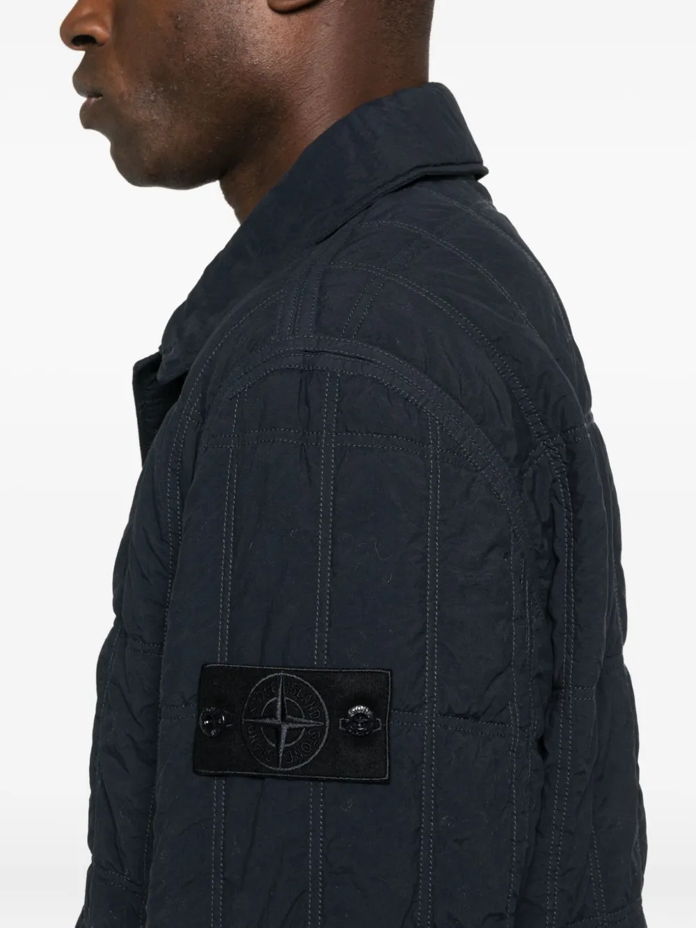 Stone Island Jack met vlakken Blauw
