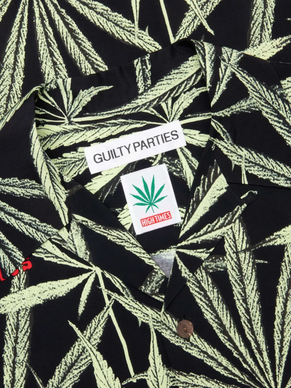 WACKO MARIA High Times marijuana-leaf Print Shirt | Black | FARFETCH