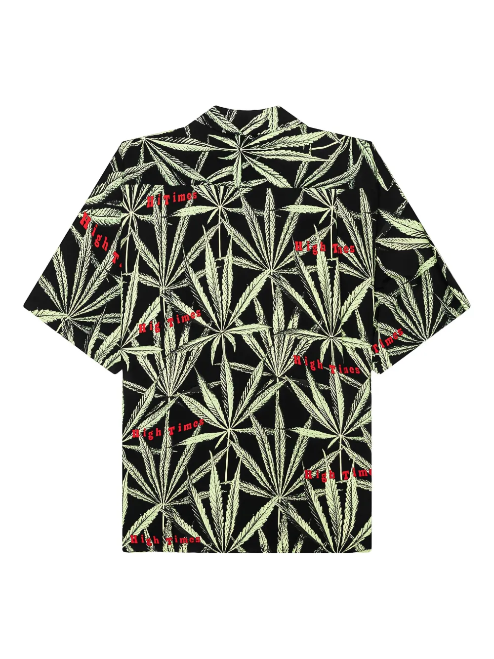 WACKO MARIA High Times marijuana-leaf print shirt - Zwart