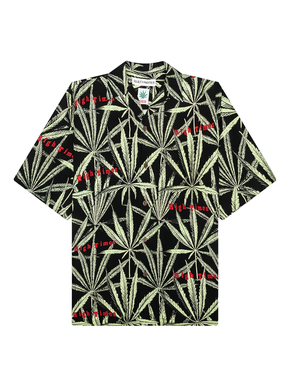 WACKO MARIA High Times marijuana-leaf print shirt | Black | Image 1