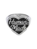 Human Made heart-shaped silver ring