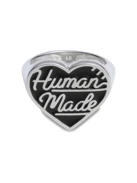 Human Made heart-shaped silver ring