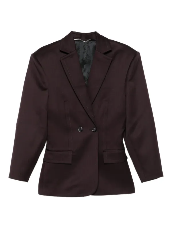 Magda Butrym Double-breasted Pinstripe-detail Blazer in Purple