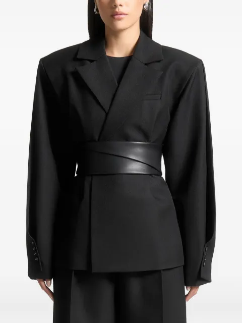 Manière De Voir Marie twist-sleeve belted blazer