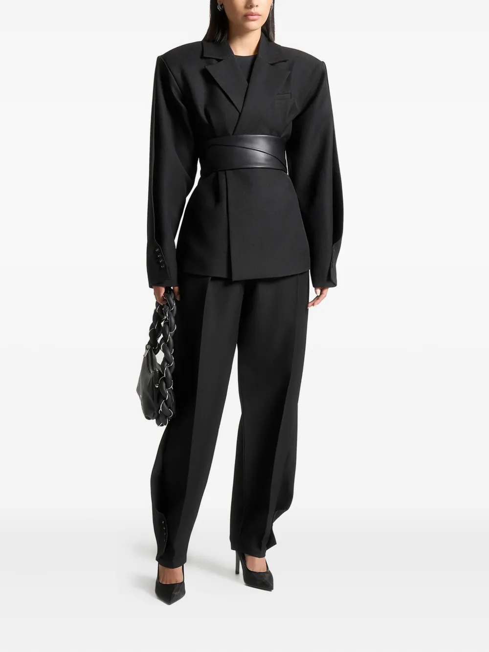 Manière De Voir Marie twist-sleeve belted blazer | Blazers | Image 2