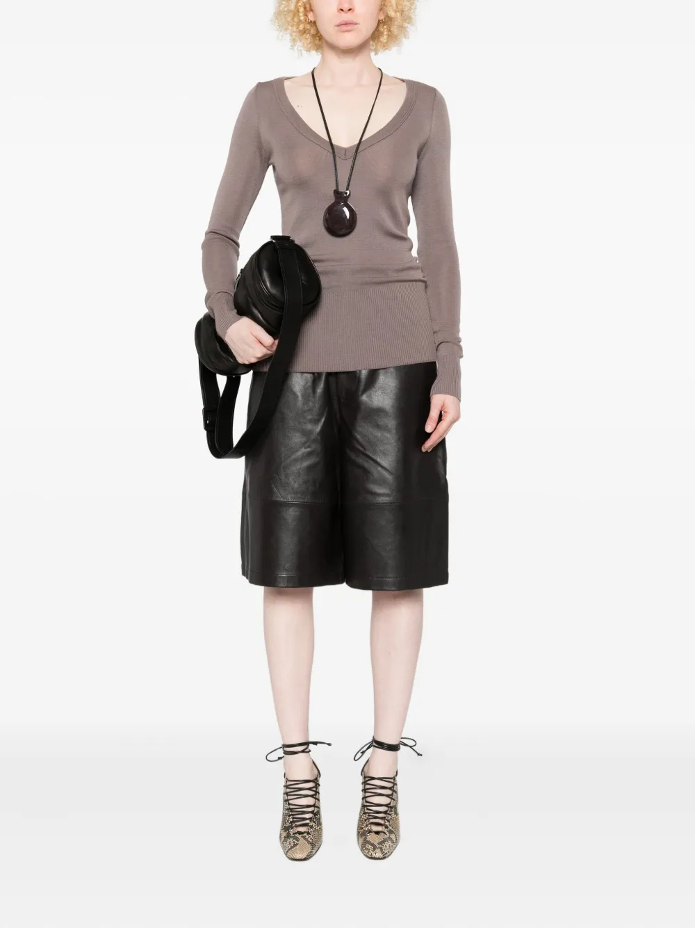 LEMAIRE long-sleeve V-neck sweater | Knitted Sweaters | Image 2