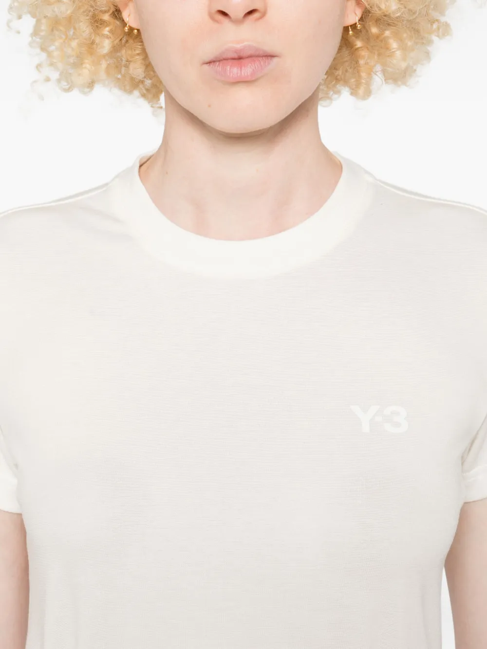 Y-3 T-shirt met ronde hals Wit