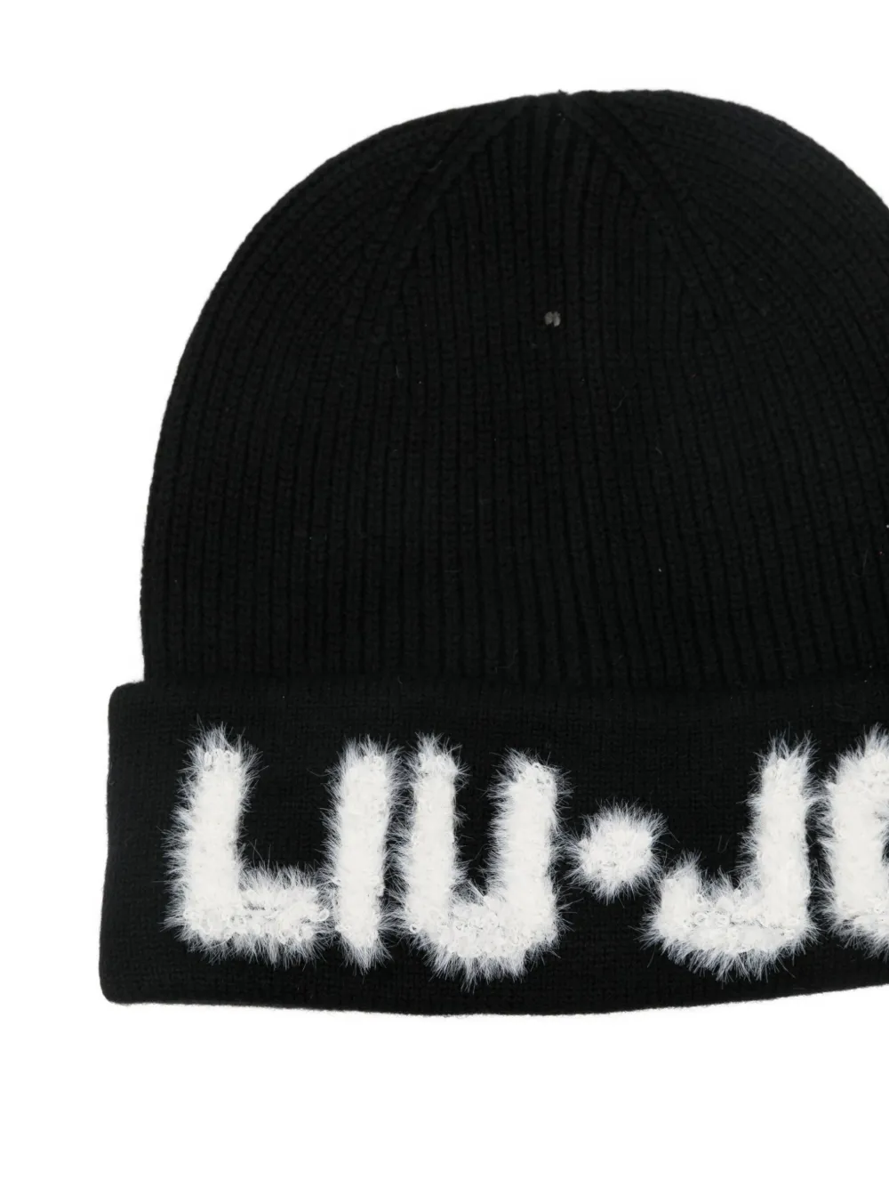 Liu •jo Logo-detail Beanie In Black