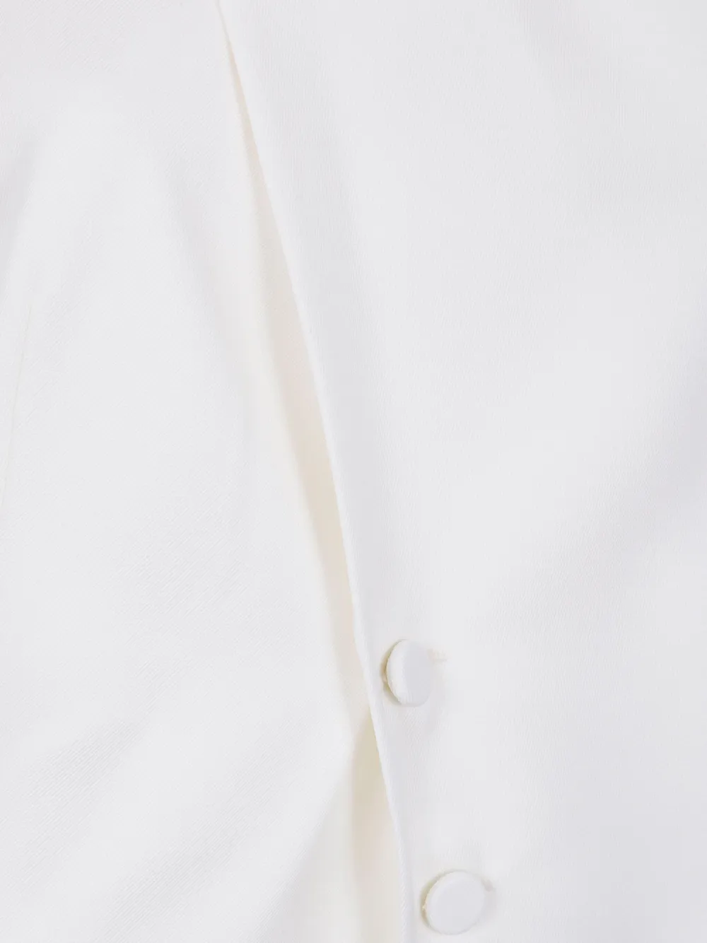 Max Mara Satin Wrap Sleeveless Jacket Buttons In White