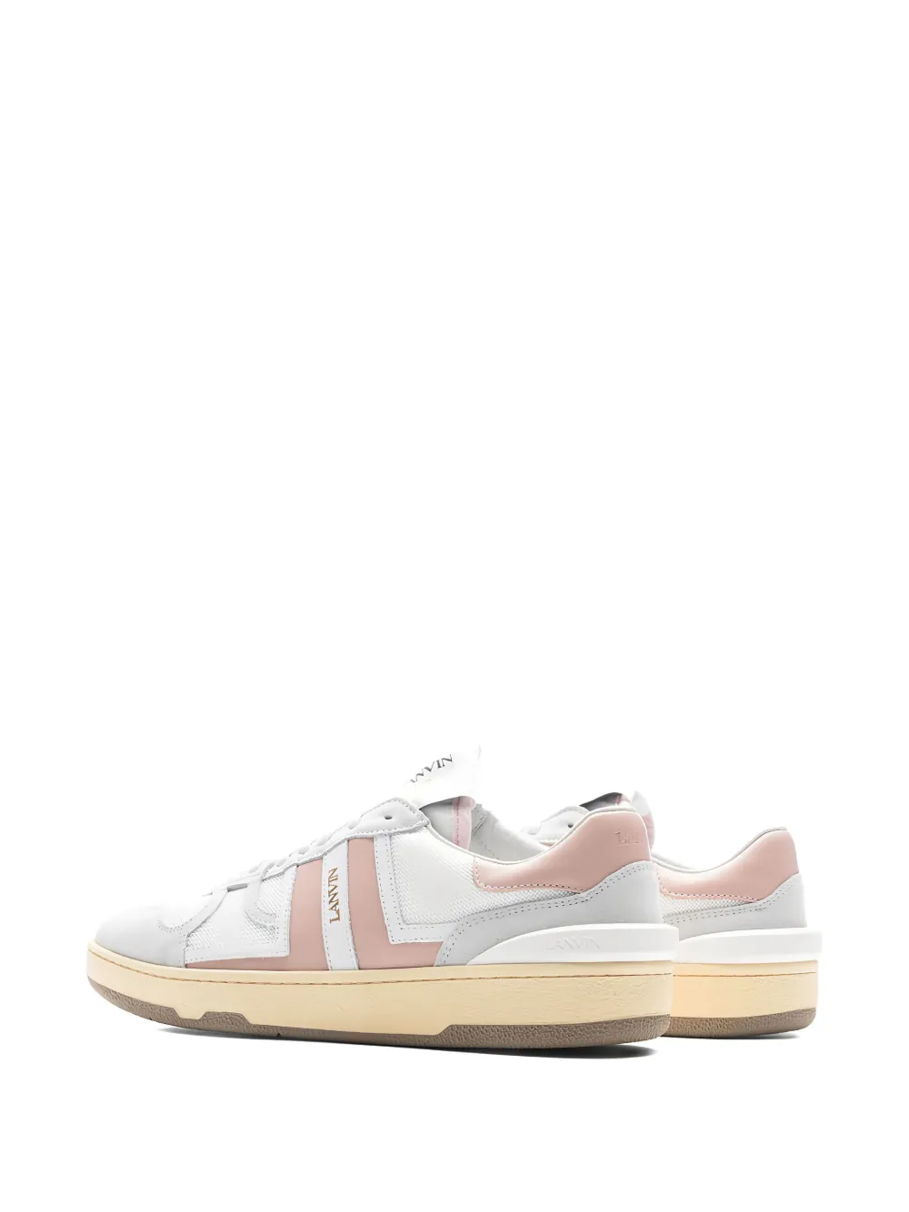 Lanvin Clay leather panel low-top sneakers Wit