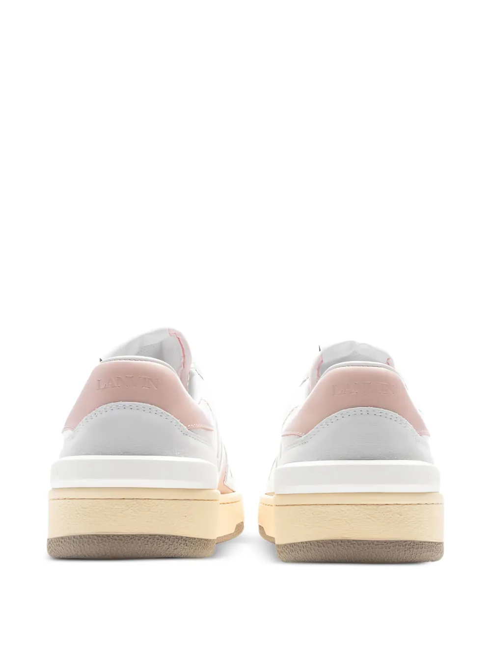 Lanvin Clay leather panel low-top sneakers White
