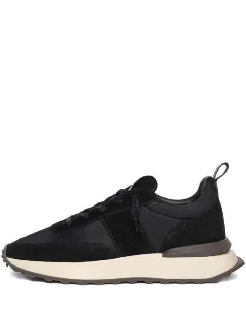 Manière De Voir Monaco suede-leather panelled sneakers 