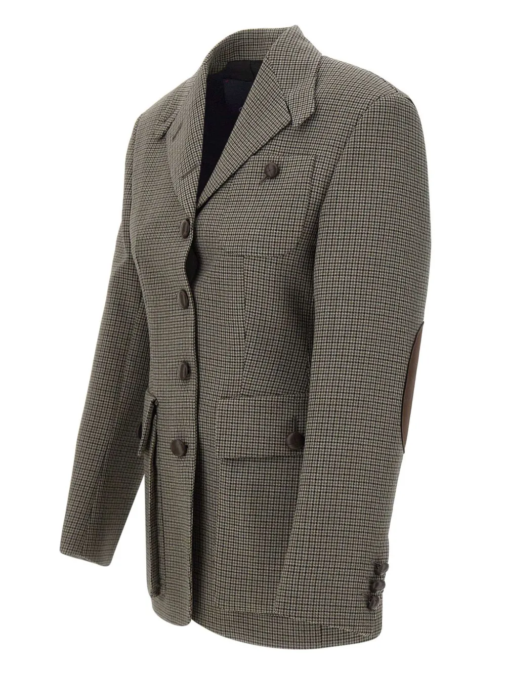 Seafarer Houndstooth Blazer In Gray
