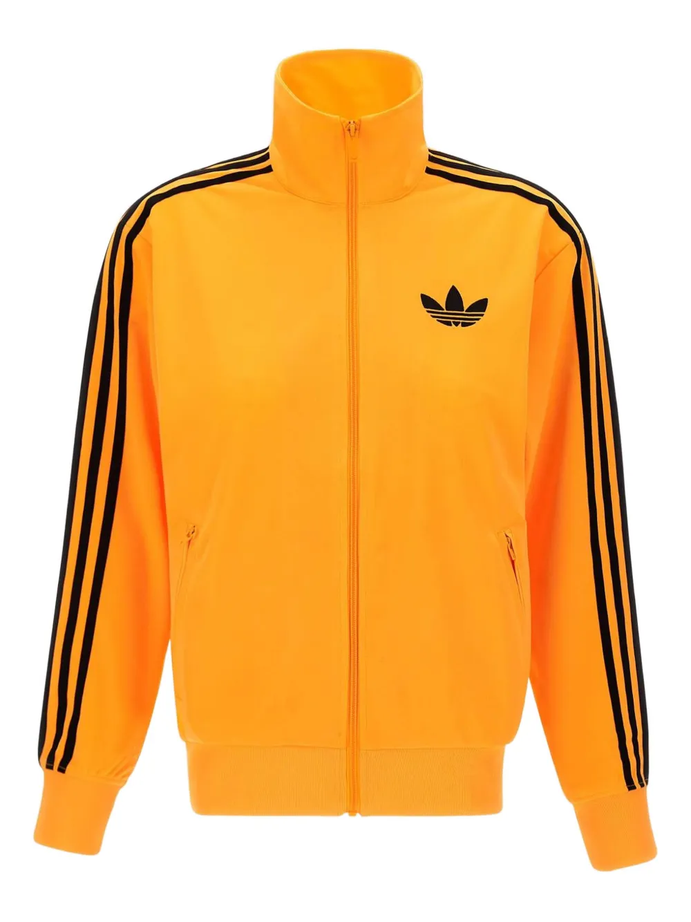 adidas Firebird three-stripe sweat jacket | Orange | Image 1