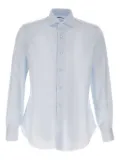 Barba classic-collar cotton shirt - Blue
