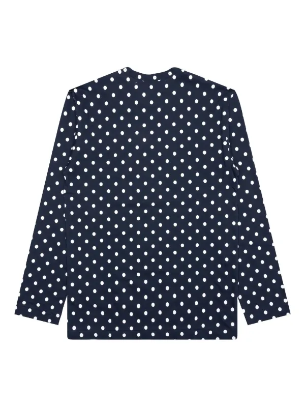 希少サイズ PLAY COMME DES GARÇONS ポルカドット ロンT Comme Des Garçons Play ポルカドット ロングTシャツ | ブルー