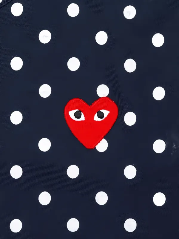 Comme Des Garçons Play ポルカドット ロングTシャツ | ブルー
