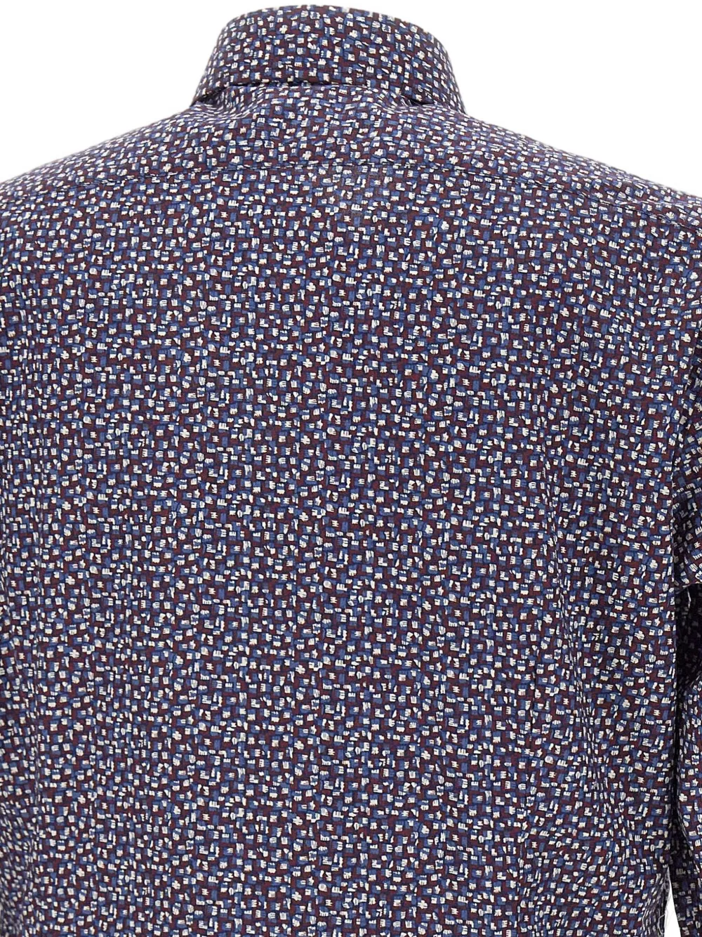 Barba Napoli Micro-pattern Shirt In Blue
