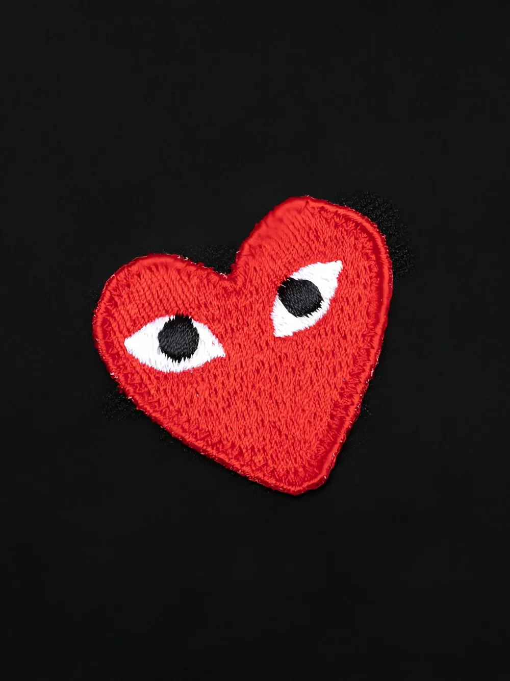 Comme Des Garçons Play Heart-logo Zip-up Sweatshirt In Black