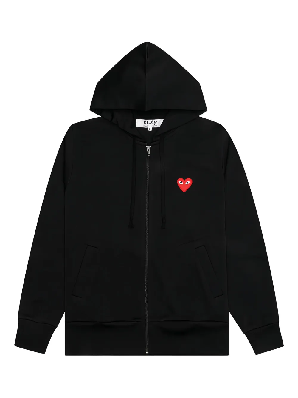 Comme Des Garçons Play heart-logo zip-up sweatshirt | Black | Image 1