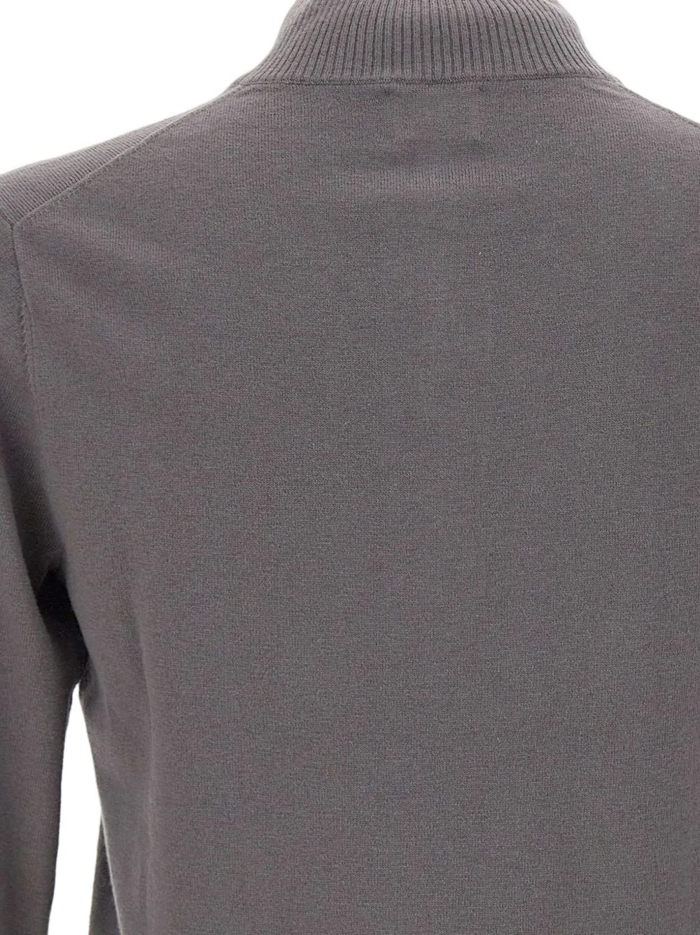 Sun68 Geribbelde trui met halve rits Grijs