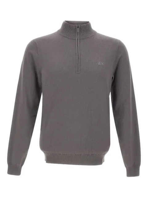Sun68 half-zip ribbed sweater