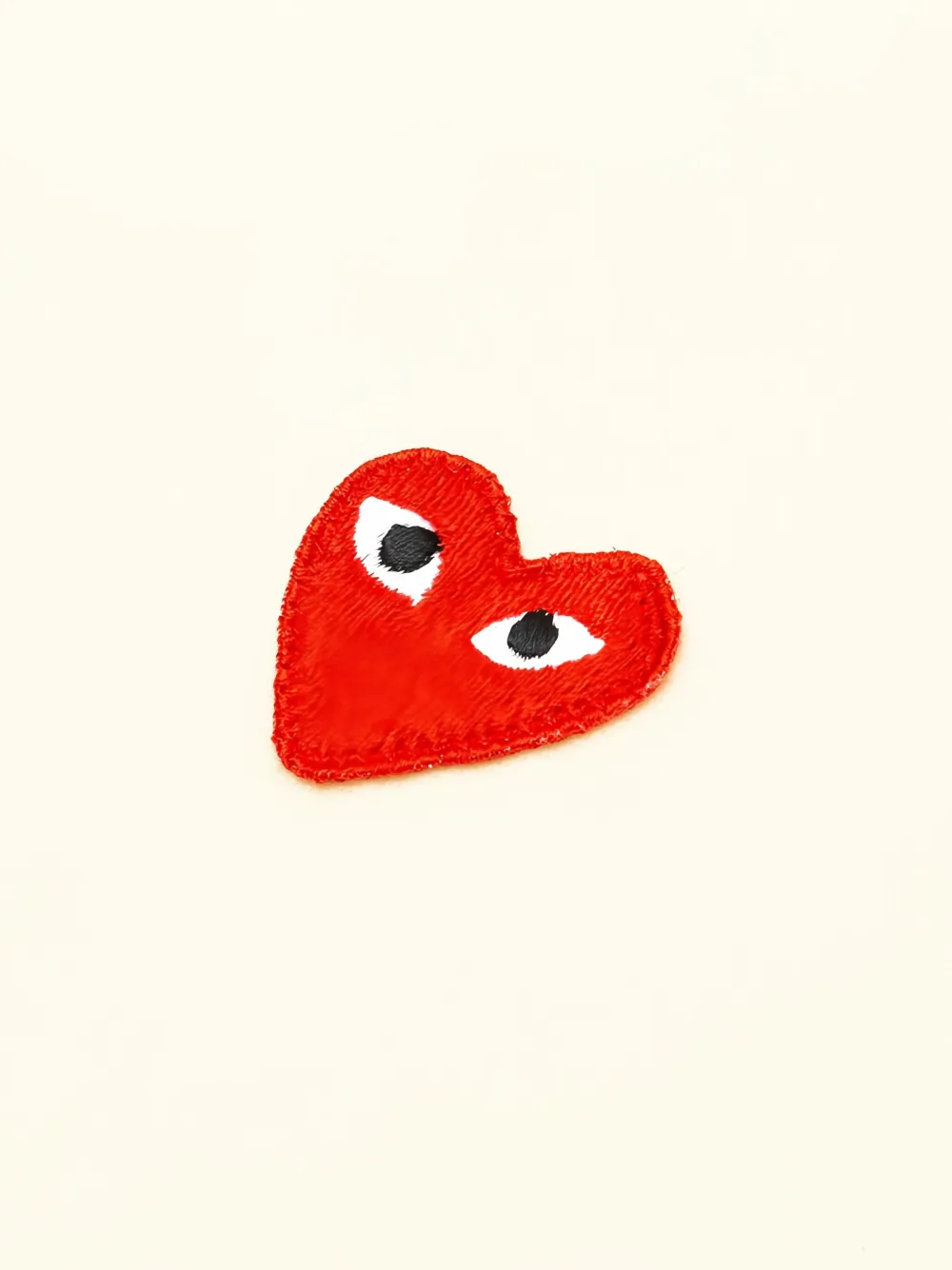 Comme Des Garçons Play Hoodie met hartlogo en rits Wit