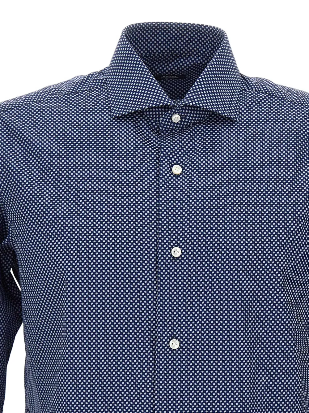 Barba Napoli Polka Dot-print Shirt In Blue