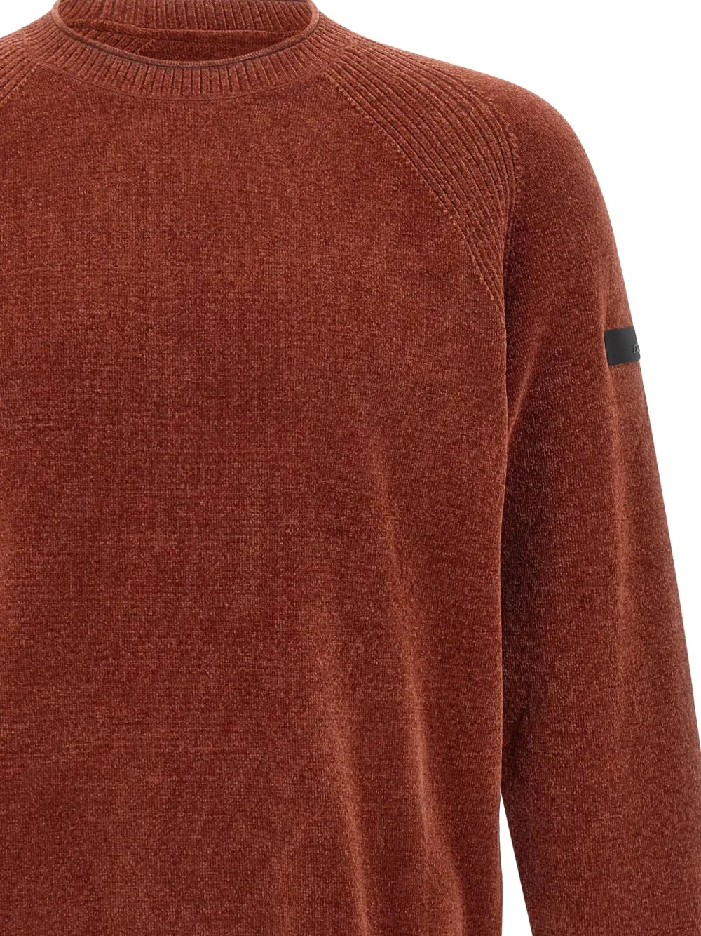 RRD Trui met geribbeld detail en ronde hals Rood