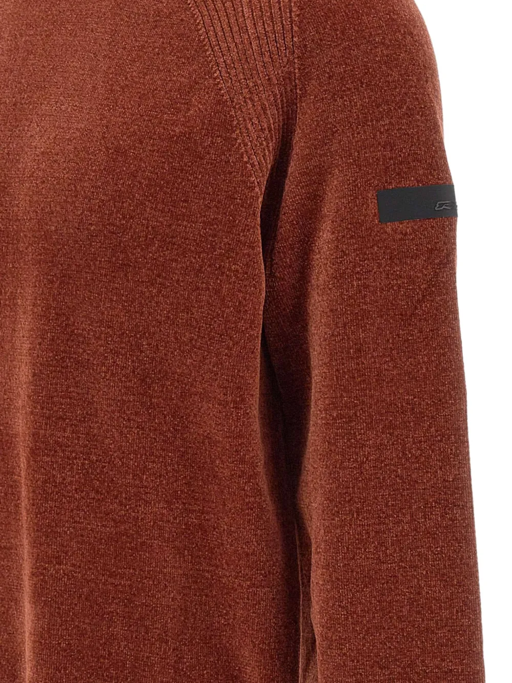 RRD Trui met geribbeld detail en ronde hals Rood