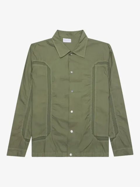 John Elliott camisa con paneles y detalles deshilachados