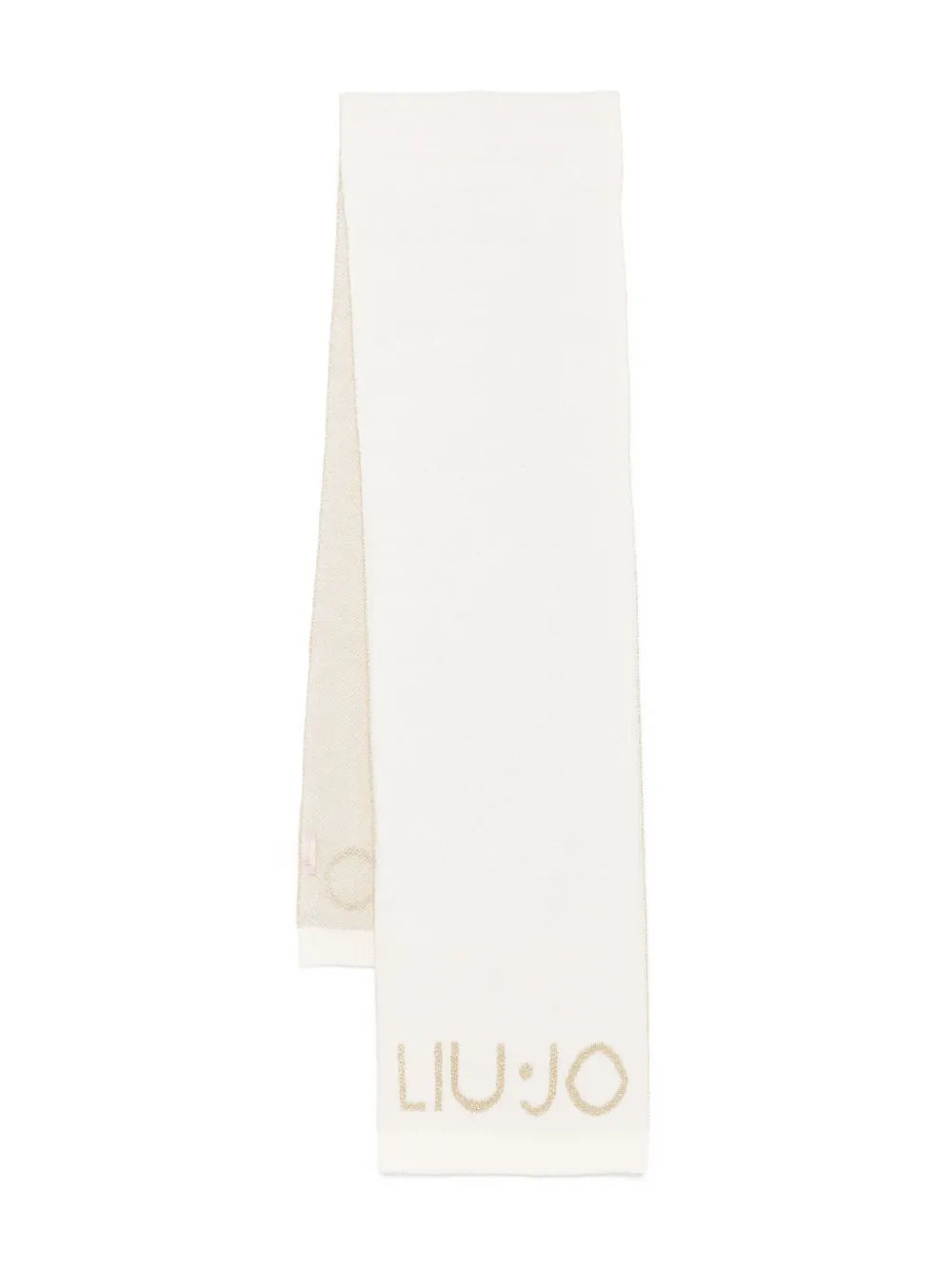 LIU JO metallic-logo scarf | White | Image 1