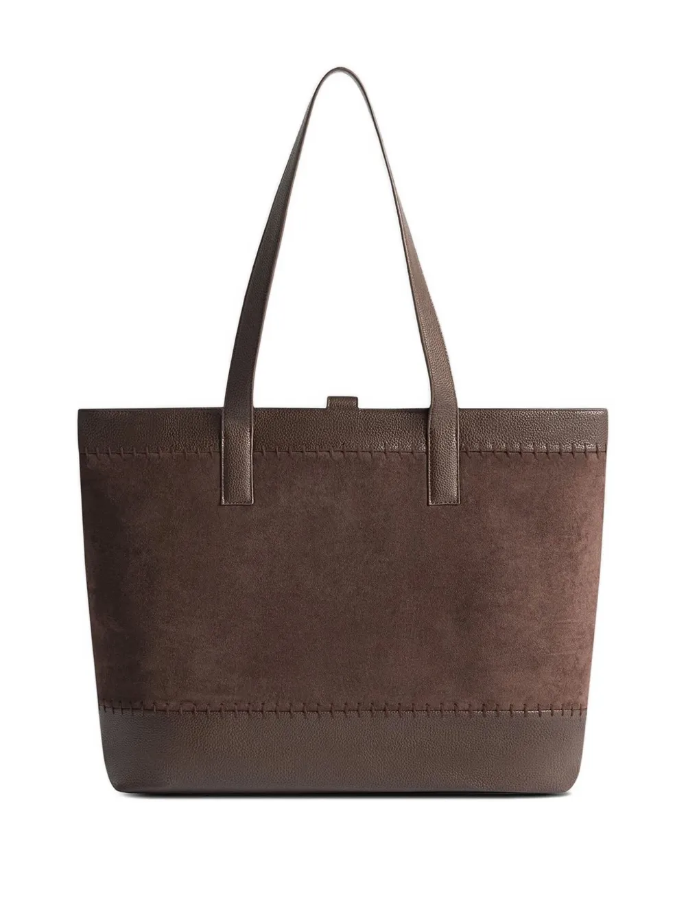 Manière De Voir Nicolas shopper met stikseldetail Bruin