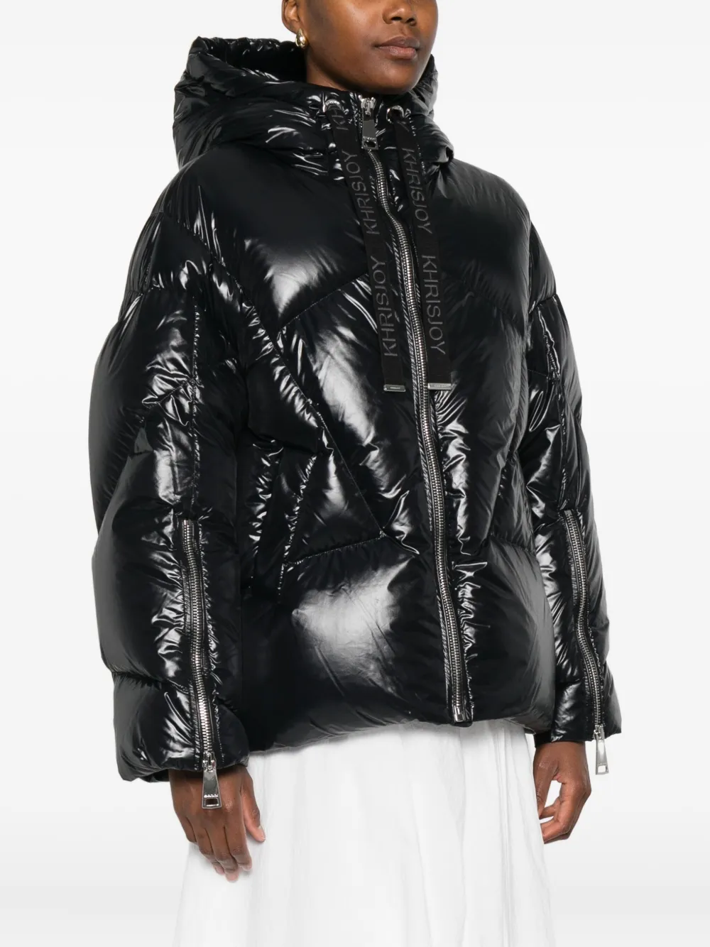 Khrisjoy Donsjack met capuchon Zwart