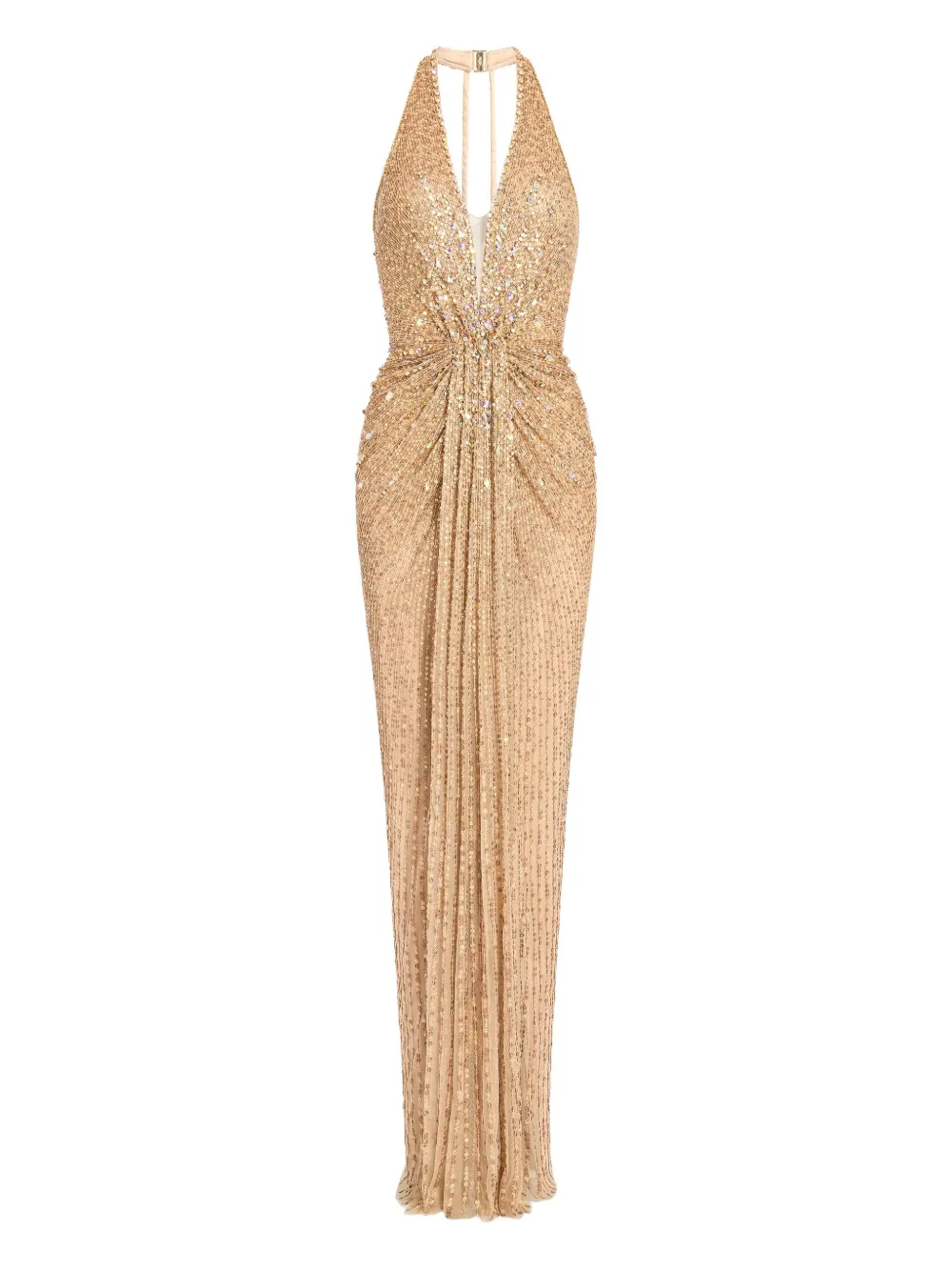 Jenny Packham Lana Embellished Maxi Dress In Gold