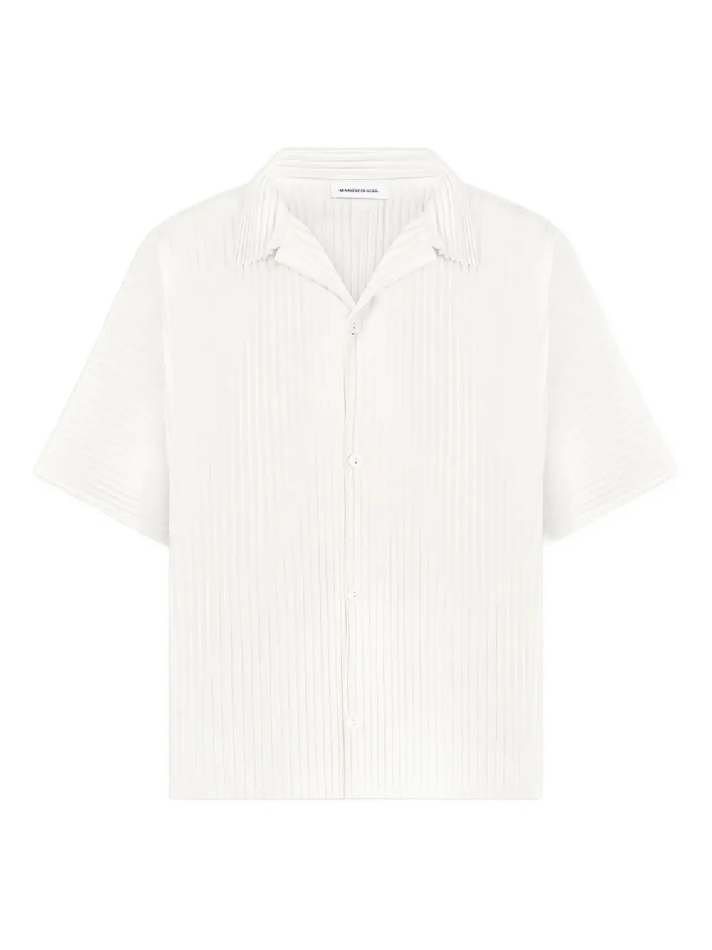 Manière De Voir Pascal pleated short-sleeve shirt | White | Image 1