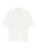 Manière De Voir Pascal pleated short-sleeve shirt - White