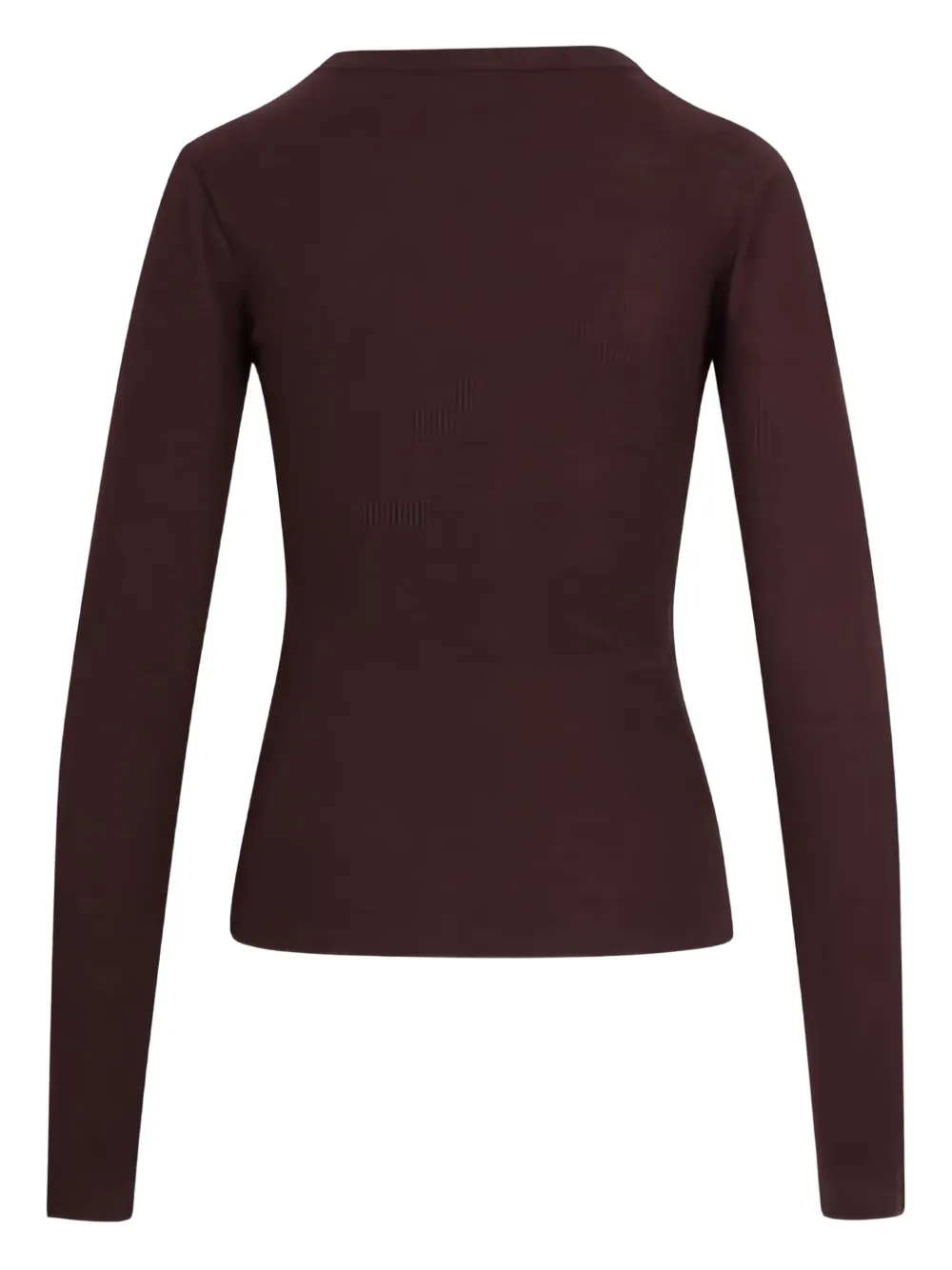 Agolde Pierce Cut-out Longsleeve T-shirt In Burgundy