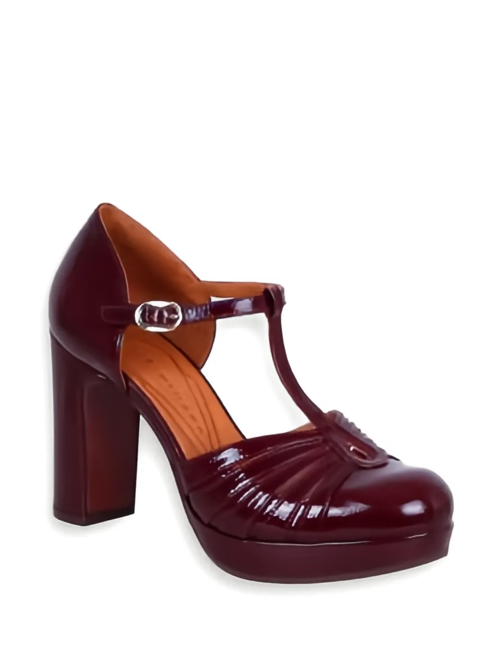 Chie Mihara 85 mm Yaisu pumps met plateauzool en T-bandje Rood