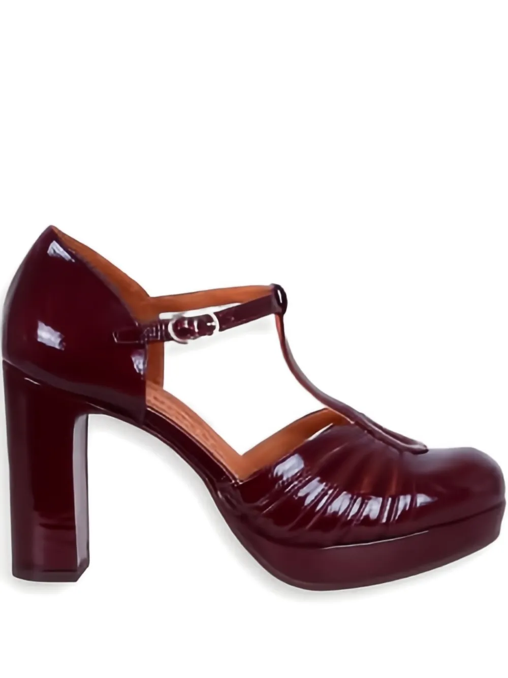 Chie Mihara 85 mm Yaisu pumps met plateauzool en T-bandje Rood