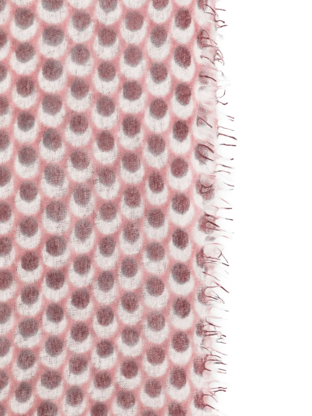 Hemisphere Fringed Scarf In Pink