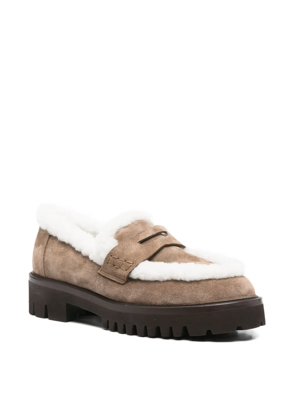 TRUMAN´S shearling-trimmed penny loafers | Image 2
