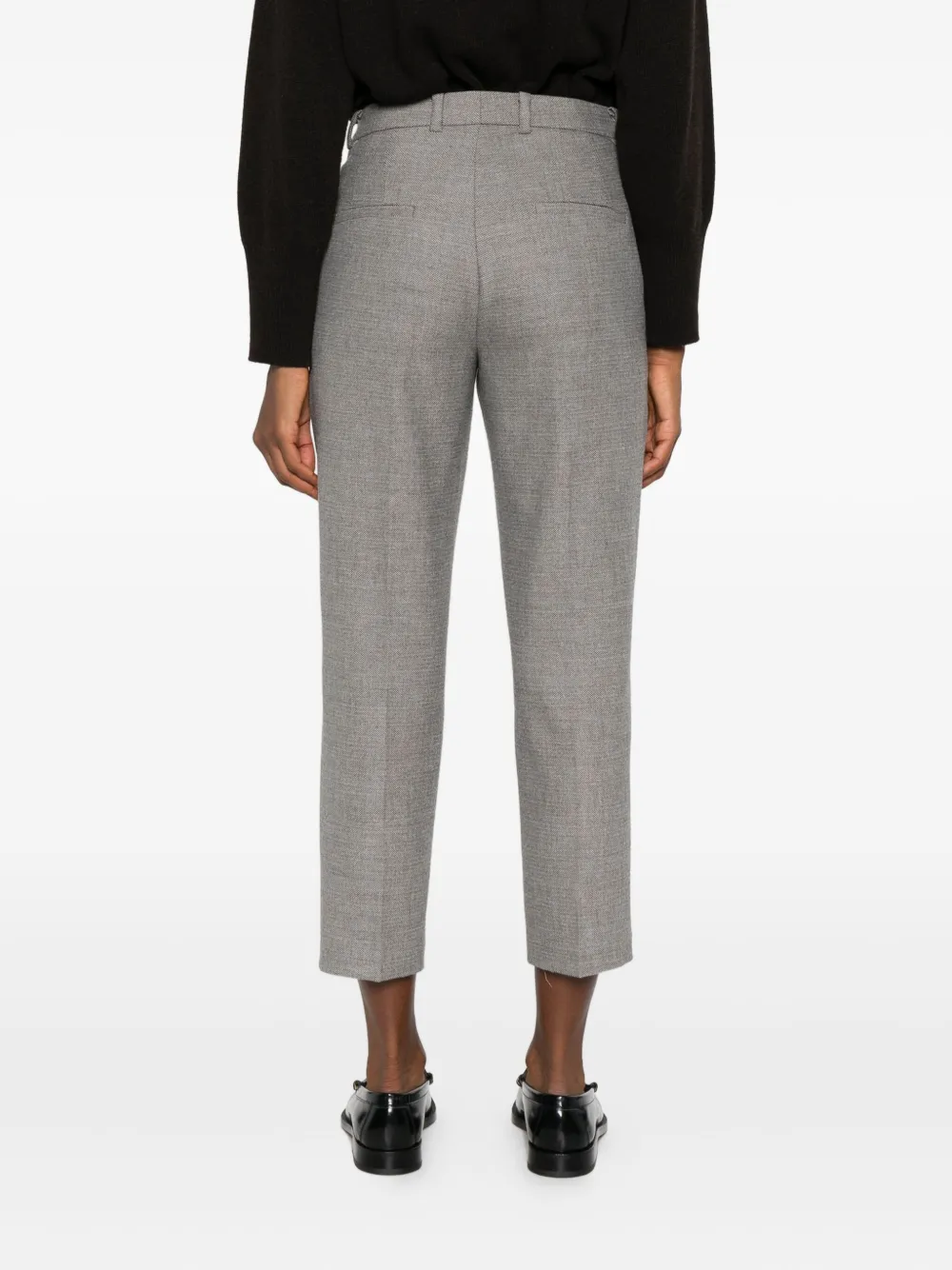 Cambio Broek met visgraatpatroon Grijs