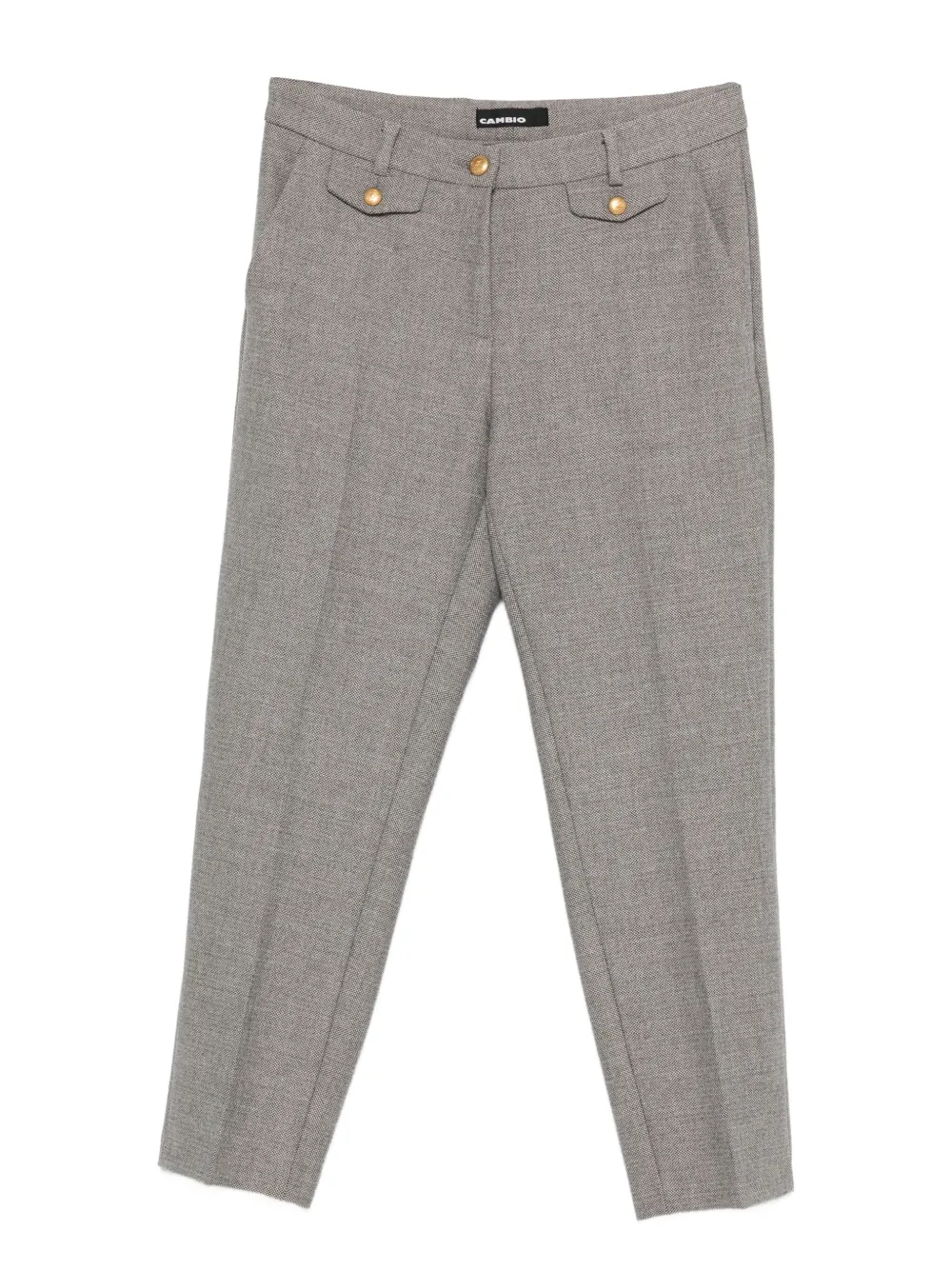 Cambio herringbone-pattern trousers | Grey | Image 1