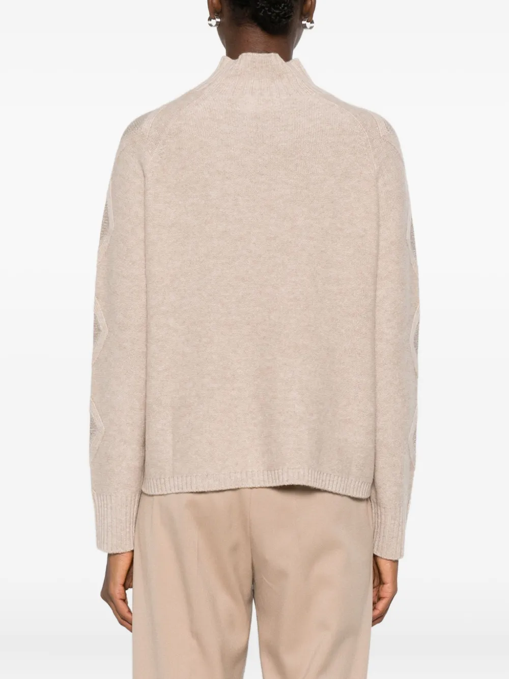 Hemisphere Diamond-pattern Sweater In Neutral