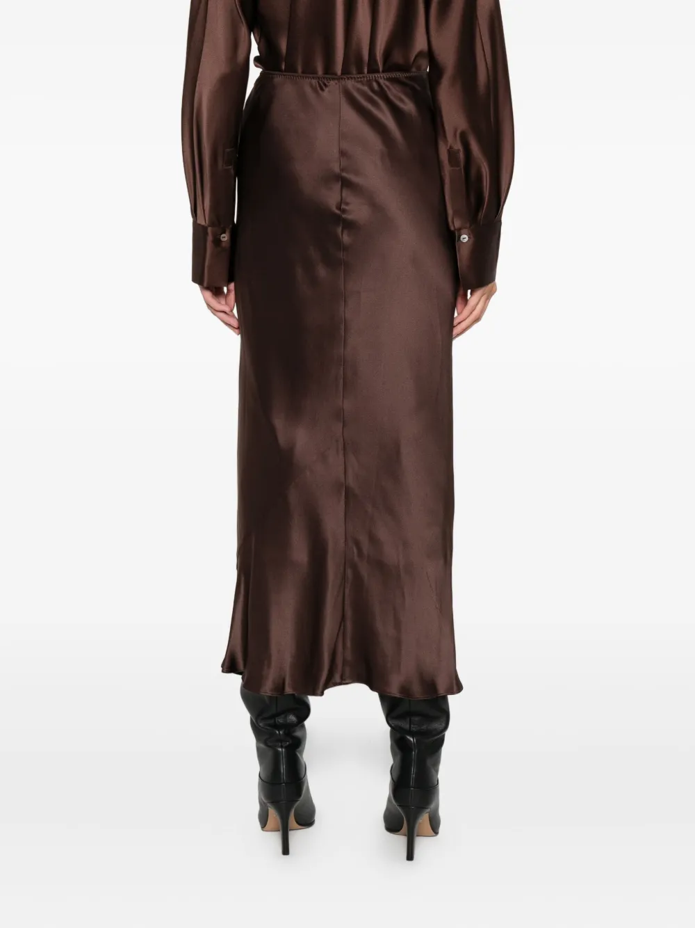 Dorothee Schumacher Midi-rok met satijnen afwerking Bruin