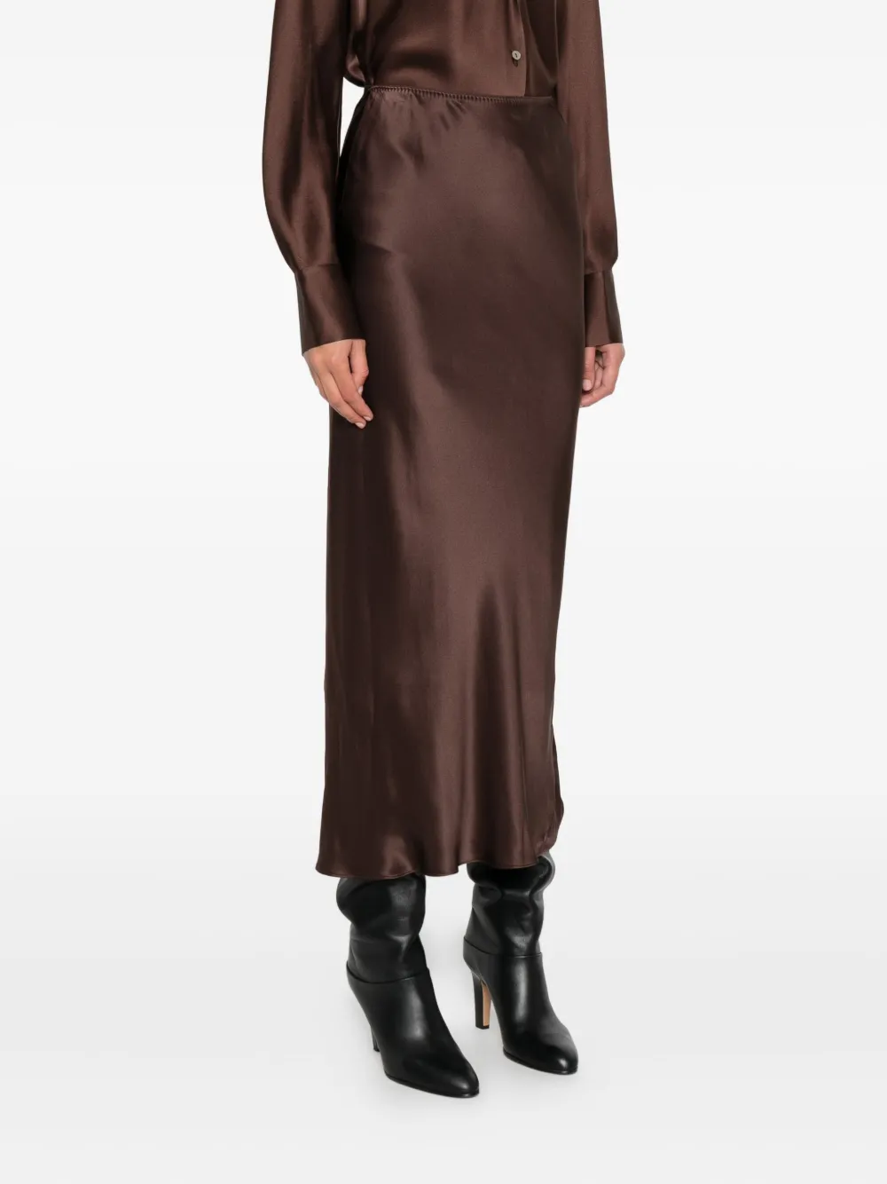 Dorothee Schumacher Midi-rok met satijnen afwerking Bruin