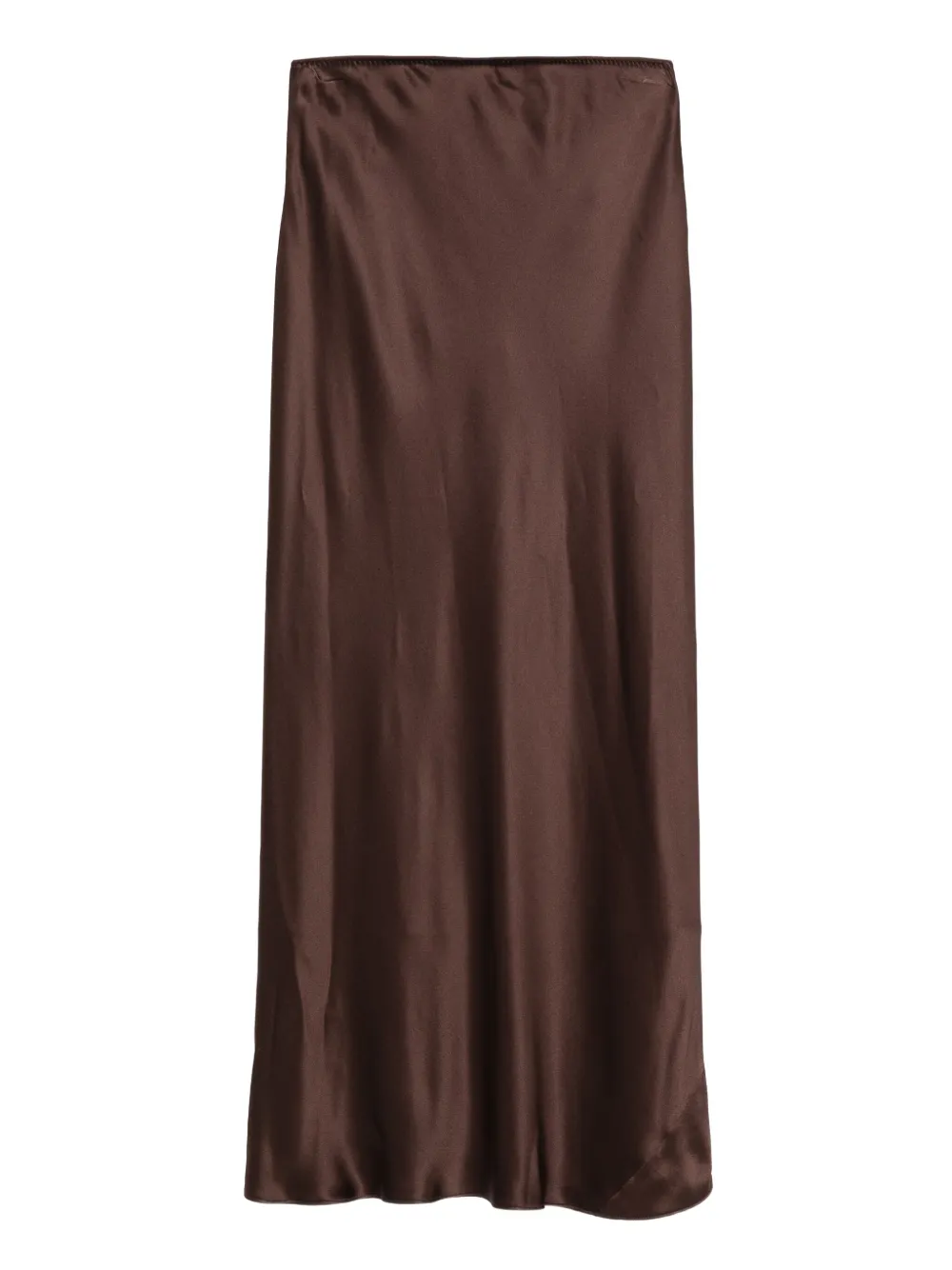 Dorothee Schumacher satin-finish midi skirt | Brown | Image 1