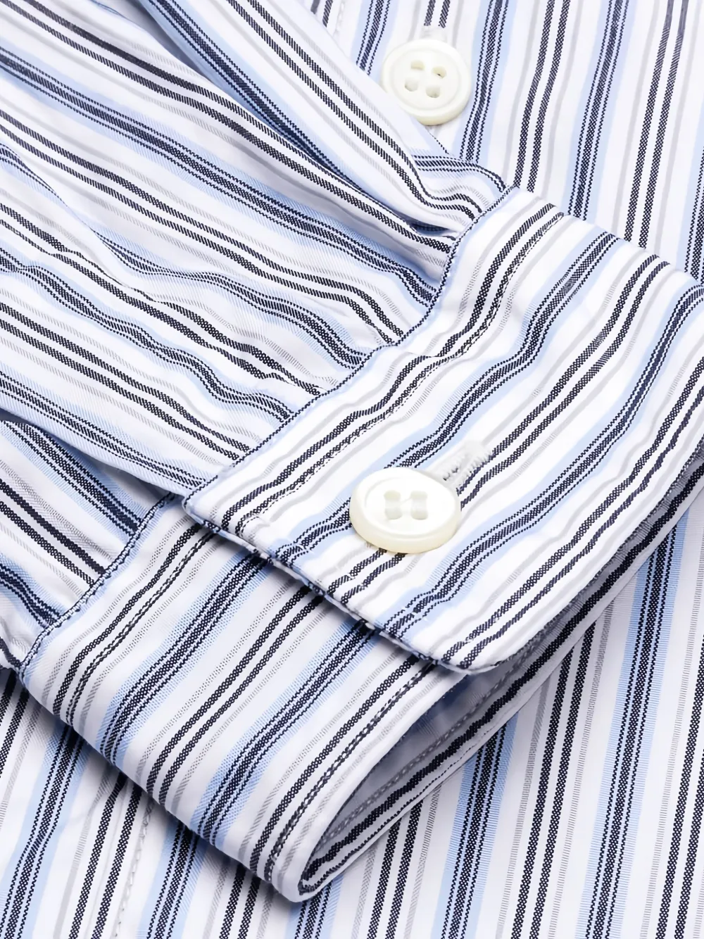 Comme Des Garçons Play Kids Gestreept shirt met hartlogo Blauw