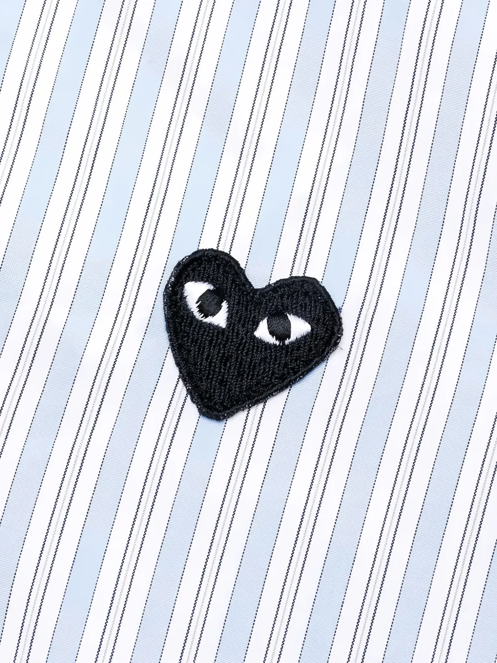 Comme Des Garçons Play Kids Gestreept shirt met hartlogo Blauw